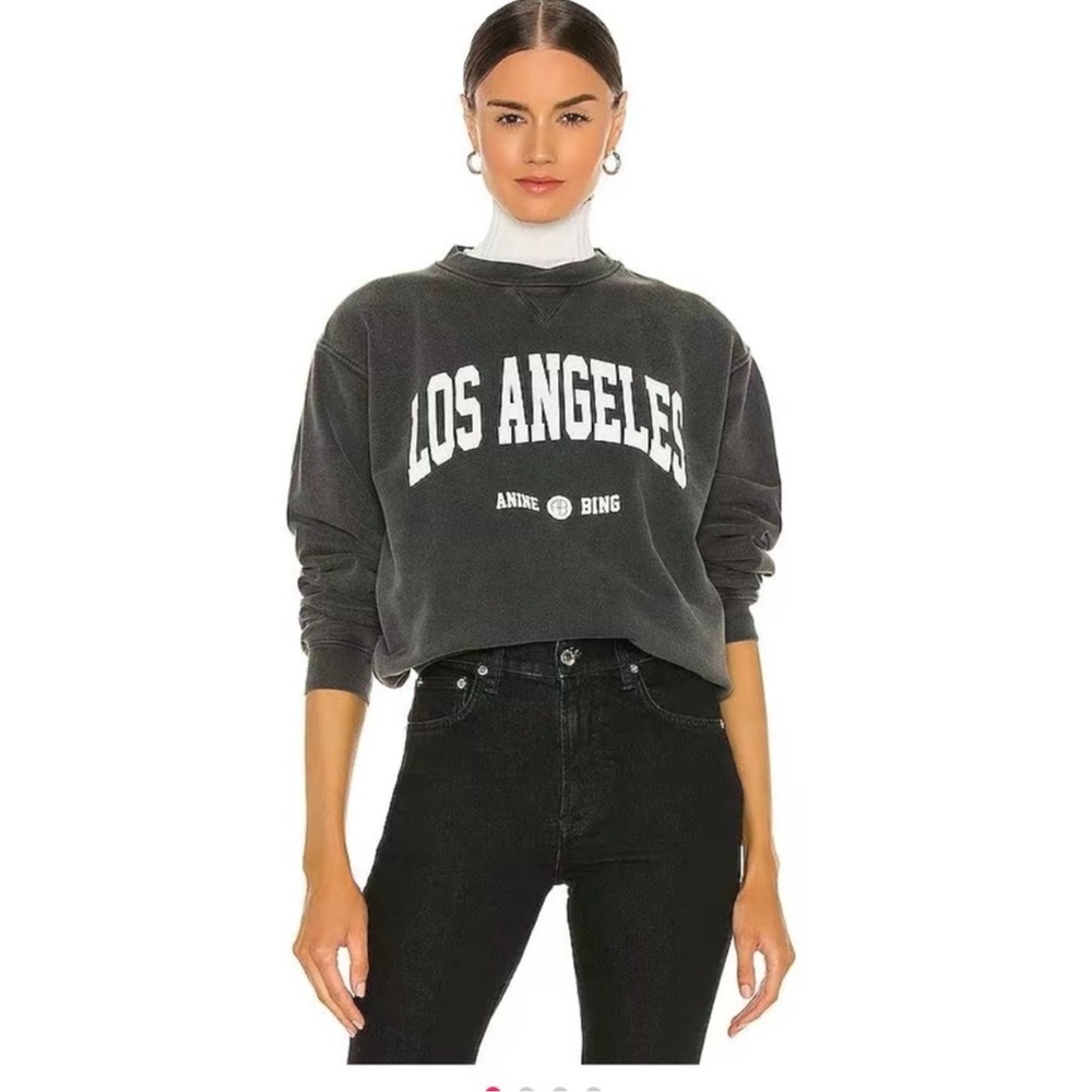 ANINE BING Ramona Sweatshirt University New York Washed Black